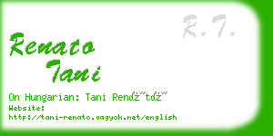 renato tani business card